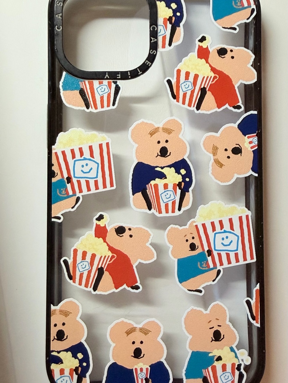 IPHONE 14 REG. (NOT for pro/promax) Casetify Cute Bear Popcorn Phone Case -